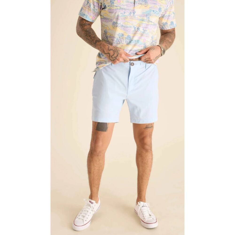 Chubbies Men's Size Large Light Blue Cotton Shorts - Preppy Coastal Style